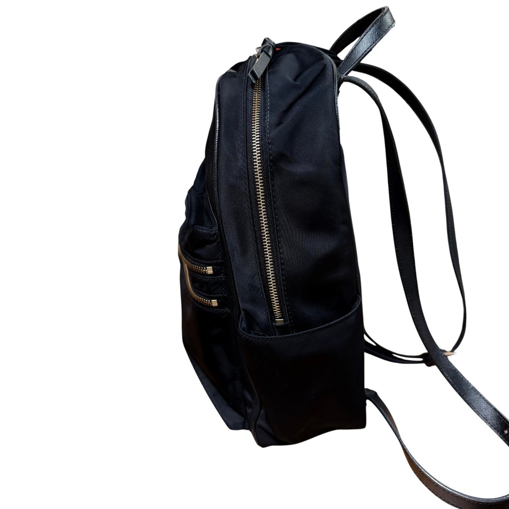 Kate Spade New York Black Nylon Saffiano Leather Backpack Classic with Dust Bag - Picture 5 of 16